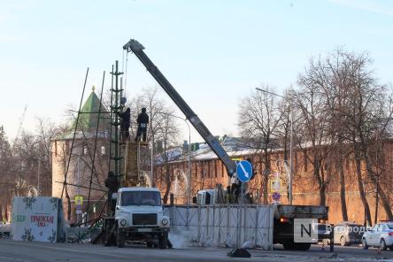 Главную нижегородскую елку демонтировали на площади Минина и Пожарского
