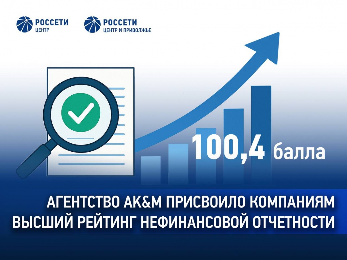 Борис Эбзеев: Высший рейтинг нефинансовой отчетности &mdash; это подтверждение открытости и ответственности компаний &laquo;Россети Центр&raquo; и &laquo;Россети Центр и Приволжье&raquo; - фото 1