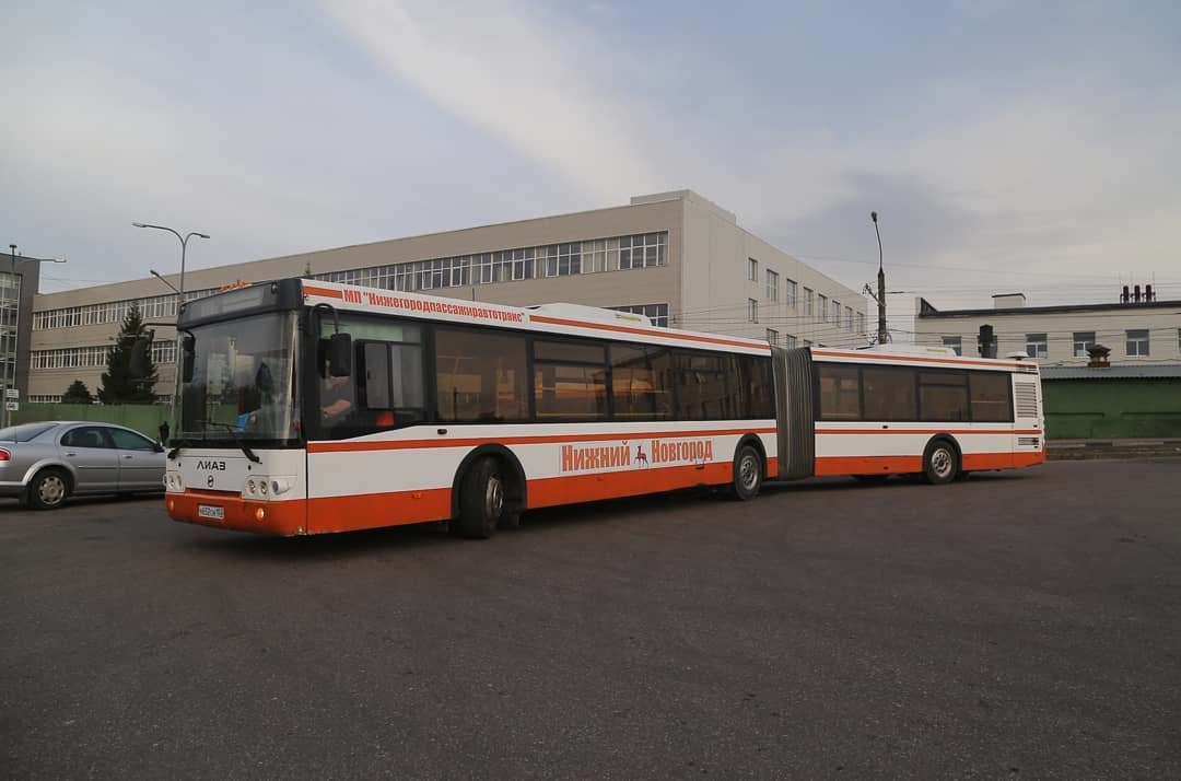 Еще два автобуса-гармошки вышли на маршрут в Нижнем Новгороде