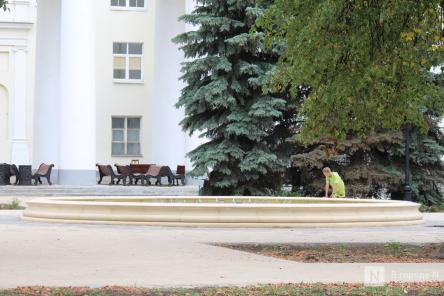Благоустройство сквера с фонтаном завершается в Нижнем Новгороде