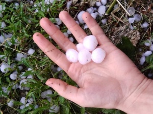Гигантский град прошел в Нижегородской области