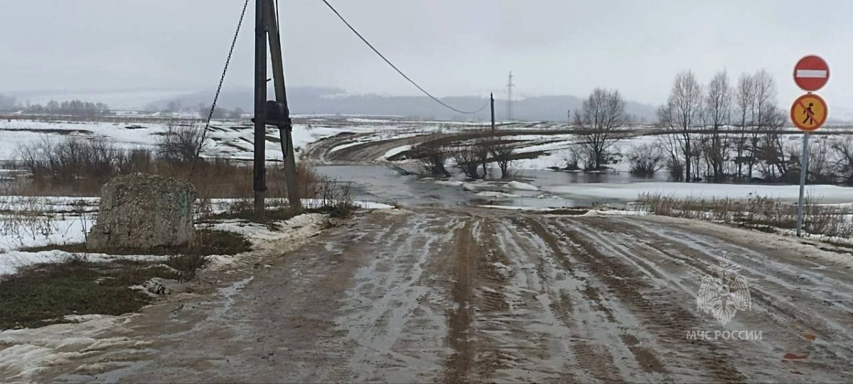 Мост через Пьяну затопило у села Никольское в Гагинском райне - фото 2