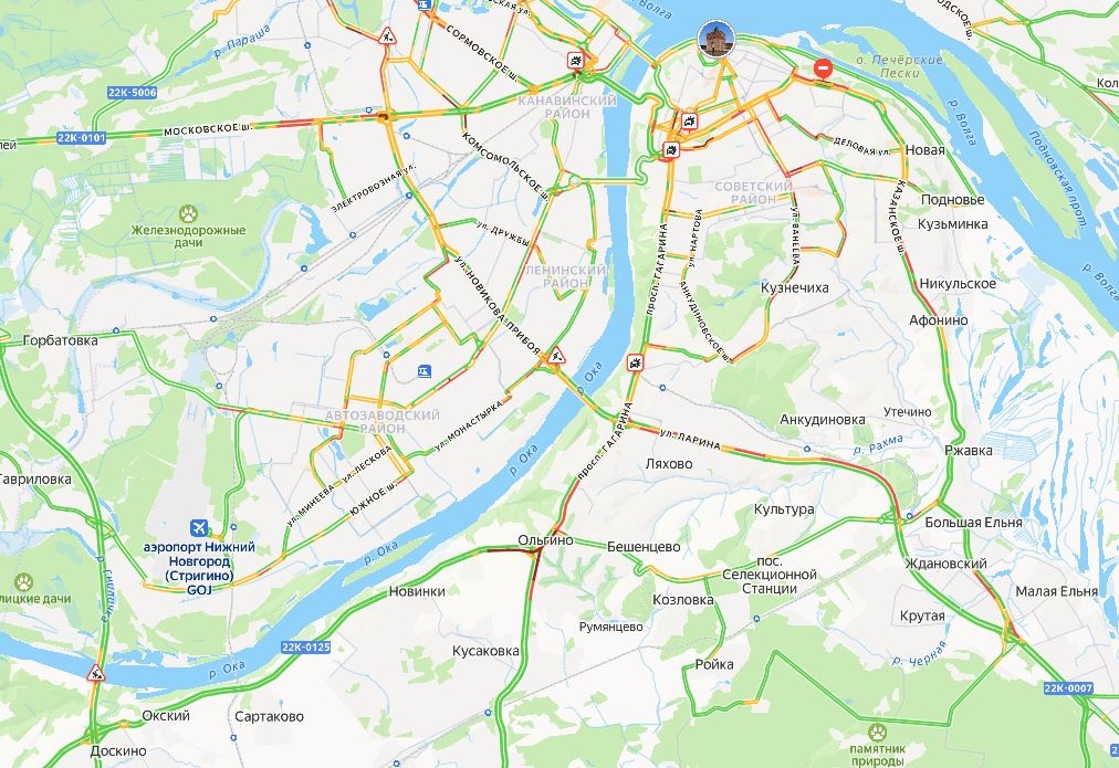 Огромные пробки сковали нижний Новгород утром 26 февраля - фото 1