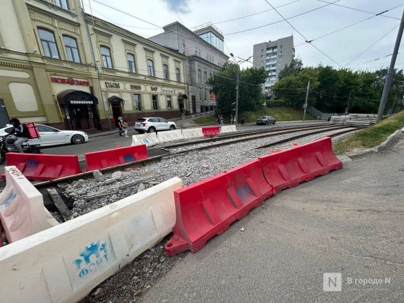 Пробки и раскопки. Проверяем, как ремонтируют трамвайные пути в Нижнем Новгороде - фото 27